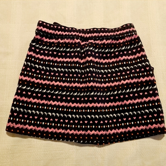 Gymboree girls size 8 skirt, pink and blue with heart print - Picture 3 of 4